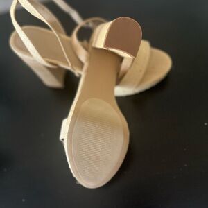 LOFT Cream Heels with Minimalist Design